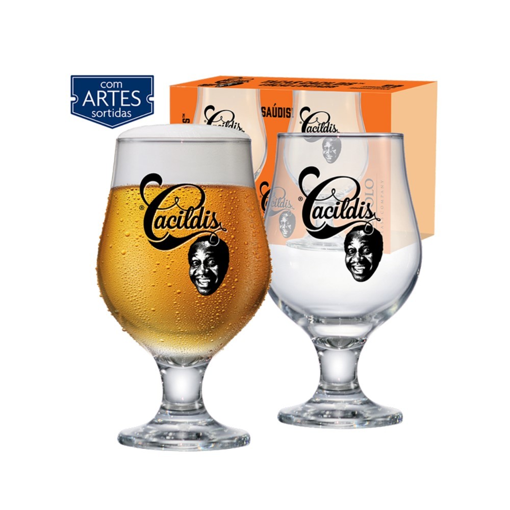 Luva De Taças De Vidro Beer Master Cacildis Com 2 Peças 380ml Ref:24004301 - Ruvolo