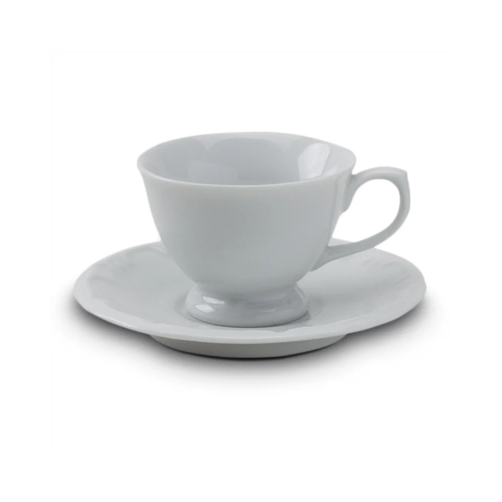 Xícara Chá Em Porcelana 20 Com Pé Pomerode Branca Ref:114.004.020.0000 - Schmidt