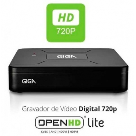 DVR GIGA SECURITY OPEN HD LITE 720P 4 CANAIS - GS0082