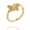 anel borboleta zircônias dourado