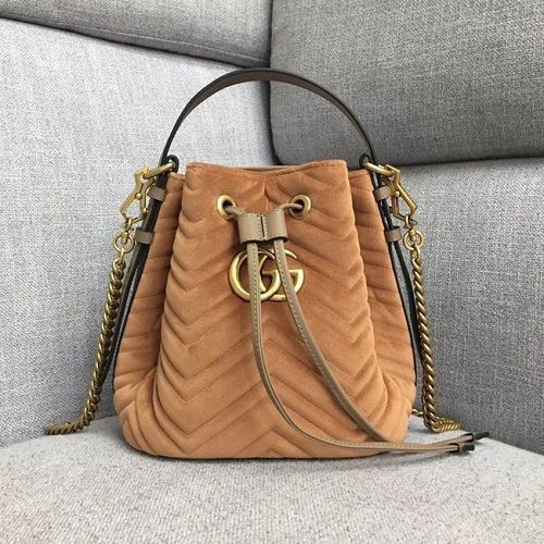 BOLSA GG MARMONT QUILTED LEATHER BUCKET BAG 525081
