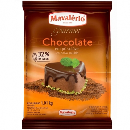 CHOCOLATE EM PÓ 32% CACAU 1,01KG MAVALÉRIO