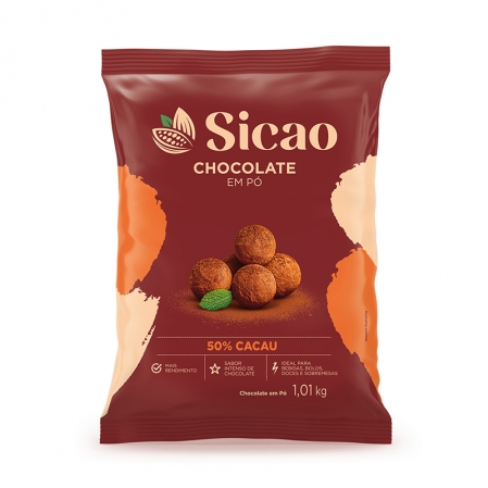 CHOCOLATE EM PÓ 50% 1KG SICAO