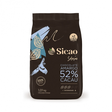 CHOCOLATE SELEÇÃO AMARGO 52% GOTAS 1,01KG SICAO