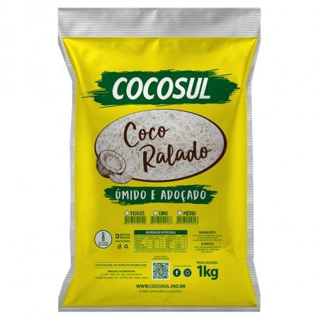 COCO RALADO FINO ÚMIDO COCOSUL 1KG