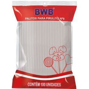 PALITOS PARA PIRULITO PEQUENO - CRISTAL PCT C/ 100 UND (115) BWB