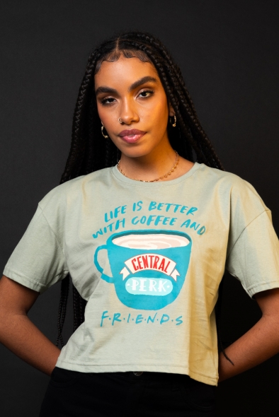 Camiseta Cropped Feminina Friends Central Perk
