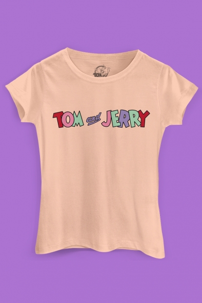 Camiseta Feminina Tom e Jerry Logo