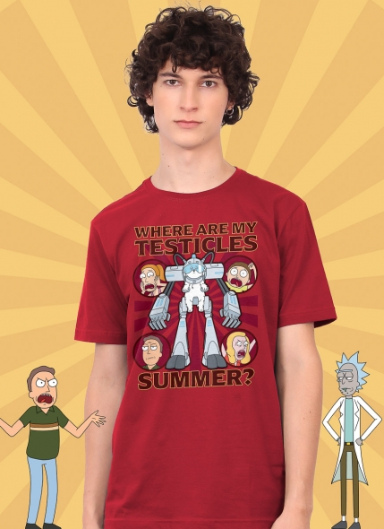 Camiseta Rick And Morty Summer Onde Estão Meus Testículos?