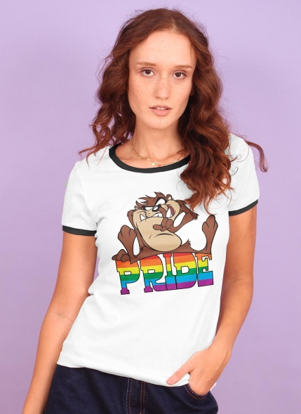 Camiseta Ringer Looney Tunes Taz Pride