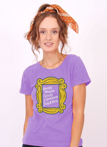 Combo Feminino Friends Moldura Nomes Camiseta + Caneca + Pôster