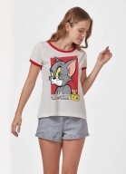 Camiseta Ringer Tom e Jerry
