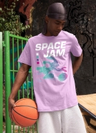 Camiseta Space Jam Pernalonga Neon