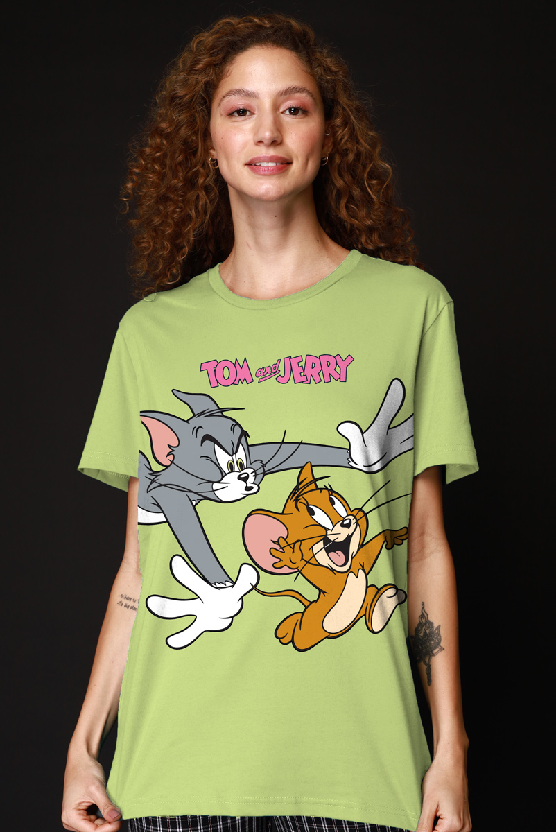 Camiseta Feminina Tom e Jerry