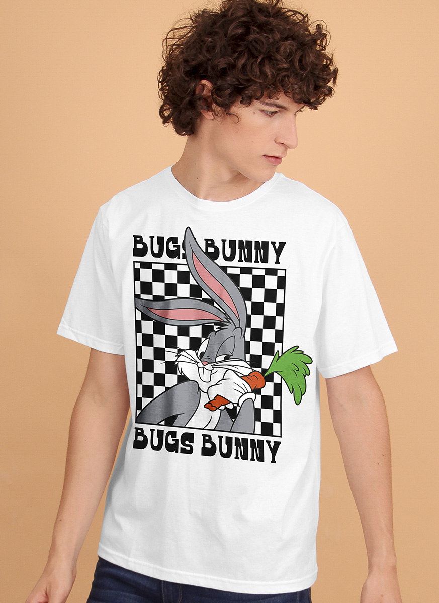 Camiseta Looney Tunes Pernalonga Quadriculado