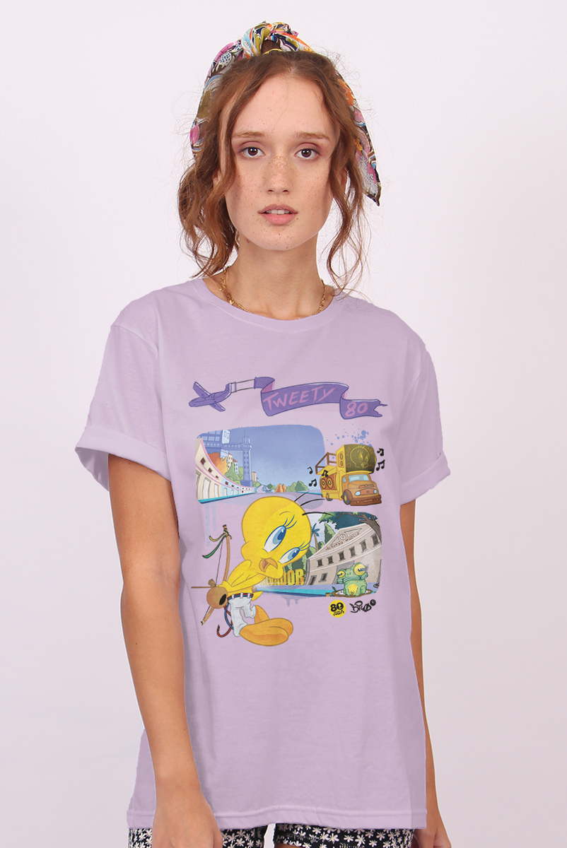 Camiseta Looney Tunes Piu-Piu Bigod - Lilás
