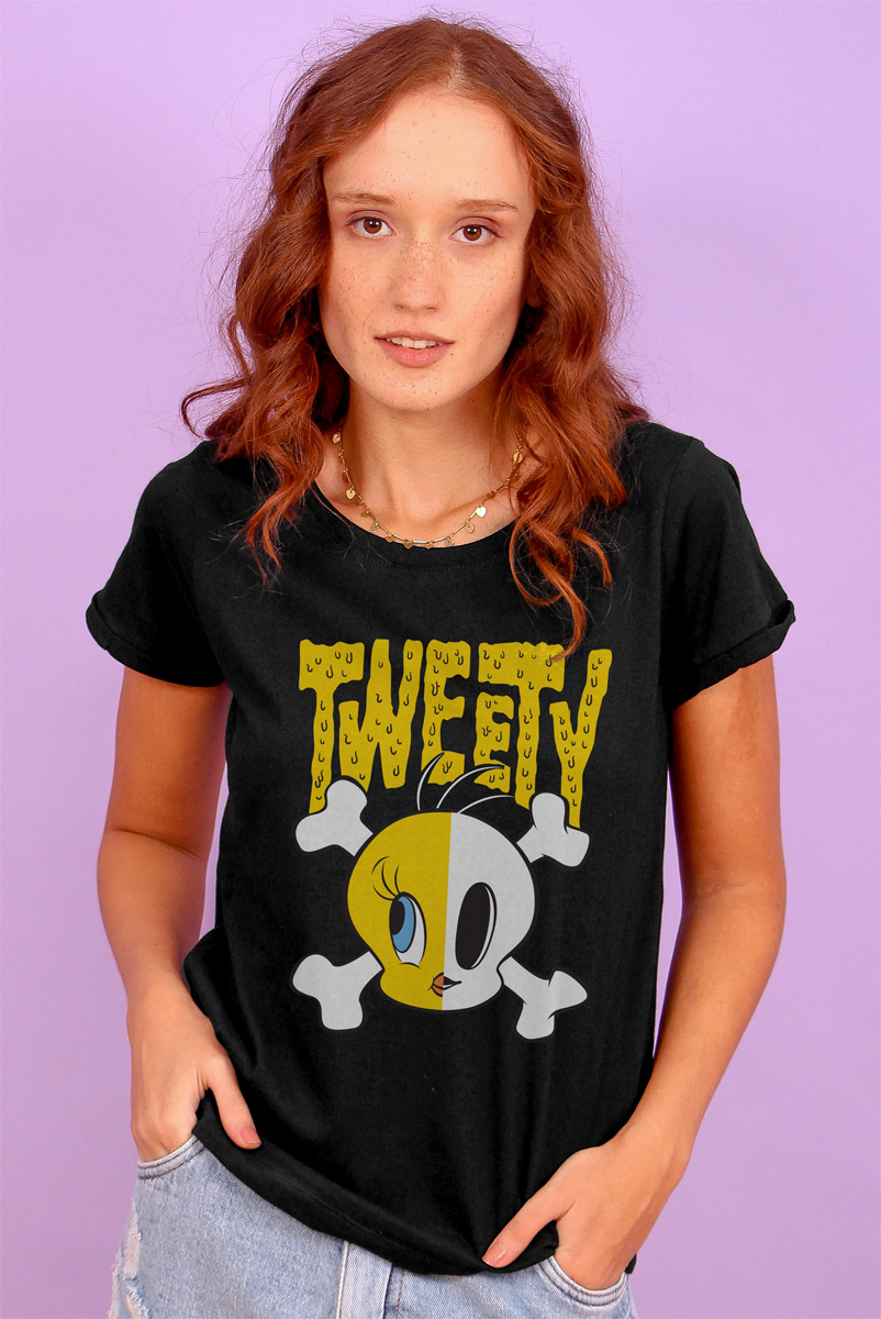 Camiseta Looney Tunes Piu-Piu Skull