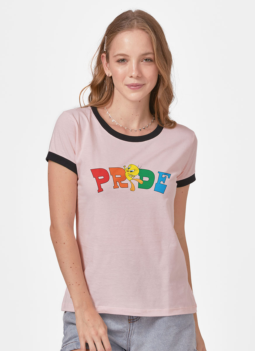 Camiseta Ringer Looney Tunes Piu-Piu Pride