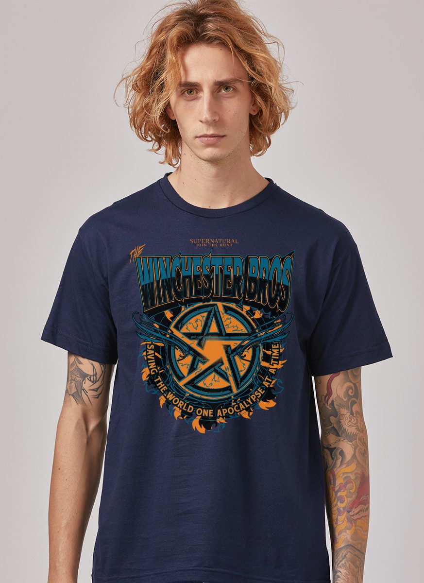 Camiseta Supernatural Winchester Bros Colors