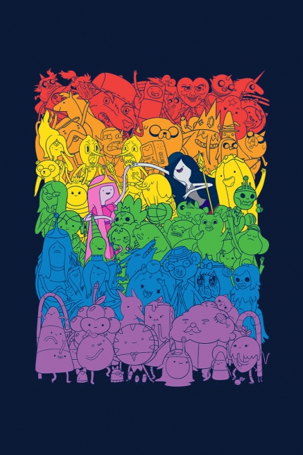 Camiseta Hora de Aventura Rainbow