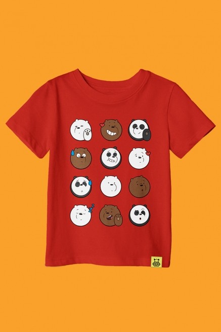Camiseta Infantil Ursos Sem Curso Rostinhos