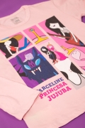Camiseta Manga Longa Infantil Hora de Aventura Jujuba e Marceline