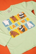 Camiseta Manga Longa Infantil Ursos sem Curso Happy