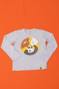 Camiseta Manga Longa Infantil Ursos sem Curso Panda, Pardo e Polar