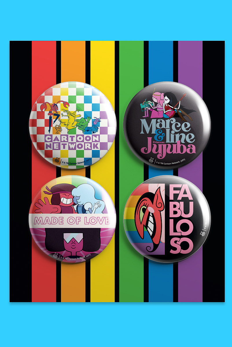 Cartela de Buttons Cartoon Network Pride Parade