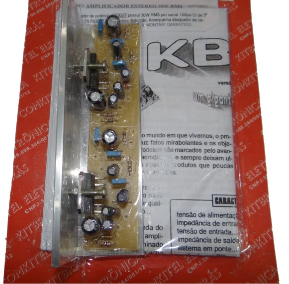 Kit Amplificador Stereo 2x30w Montado KB30S Comkitel 43.06.009