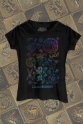 Camiseta Game of Thrones Brasões Colorful