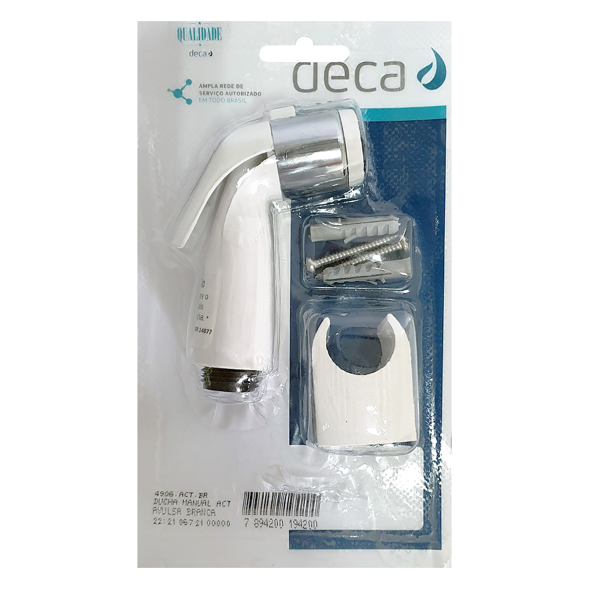 Ducha Manual Higiênica Com Suporte Branco DECA - 4906ACTBR