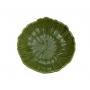 Centro de mesa em cerâmica Lyor Banana Leaf 15x15x5,5cm verde