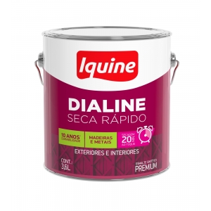 Tinta Esmalte Brilhante Dialine Secagem Rápida Premium Marrom 3,6 L - Iquine.