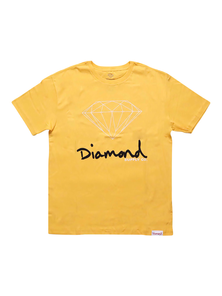 Camiseta Diamond Og Sign Preta / Gold
