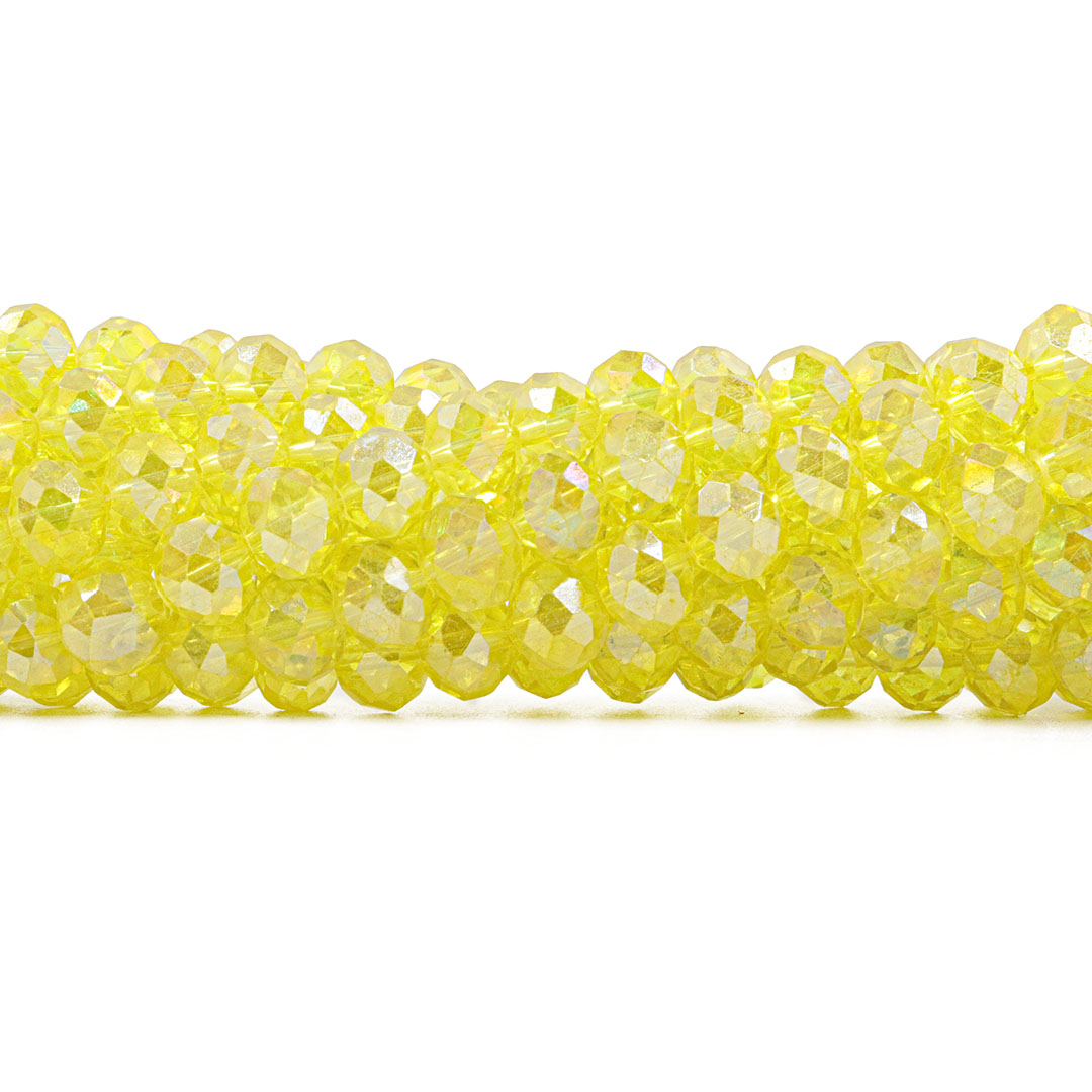 Cristal de Vidro Amarelo Gold Boreal 10mm  - 67 Cristais - CV237  - ArtStones