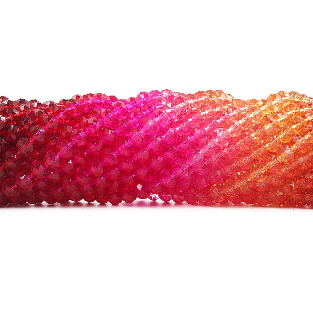 Cristal de Vidro Tie Dye Intense 8mm - 60 cristais - CV000 - ArtStones