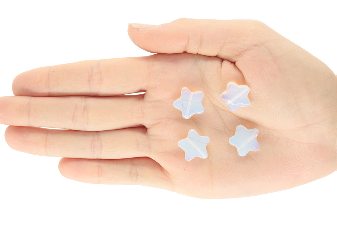 Estrela de Opalina 15x16mm - 4 Peças - PA112 - ArtStones