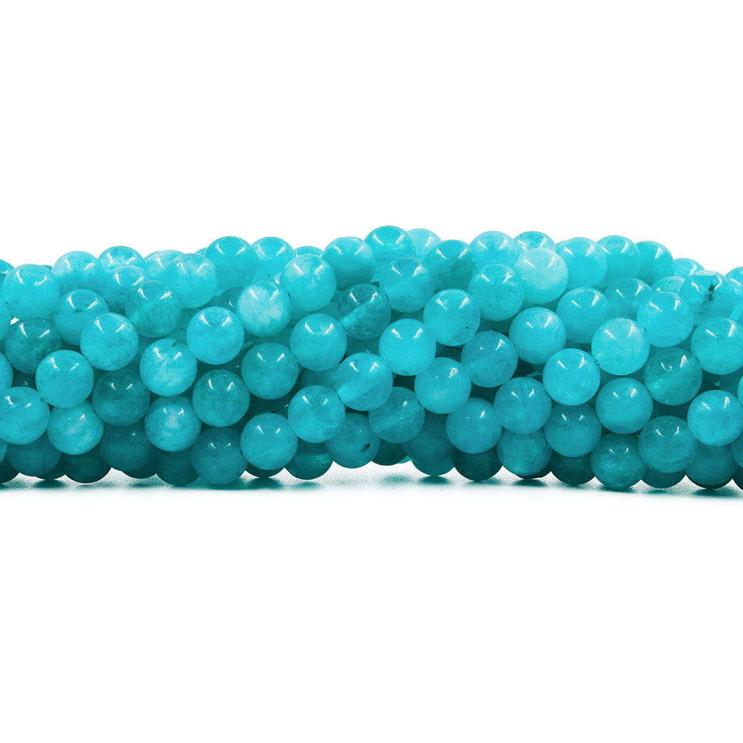 Jade Azul Turquesa Mesclada Fio com Esferas de 6mm - F128  - ArtStones