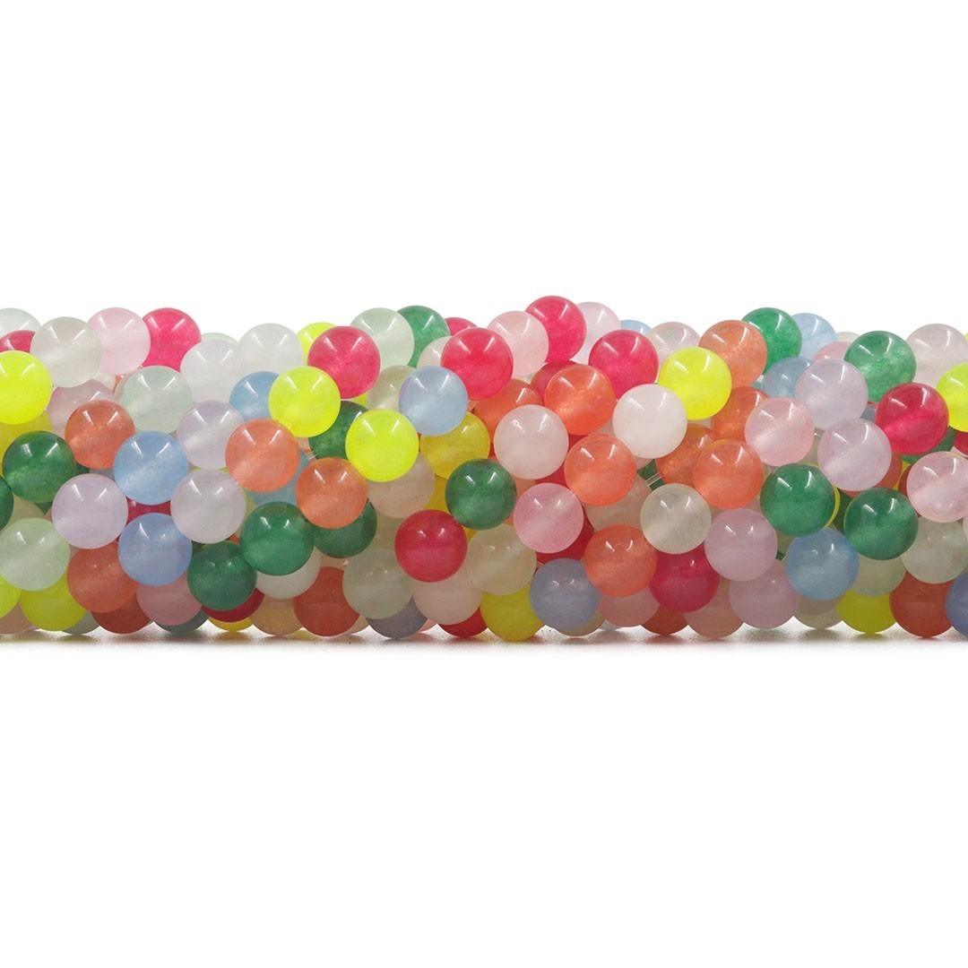 Jade Candy Mix Fio com Esferas de 8mm - F572 - ArtStones