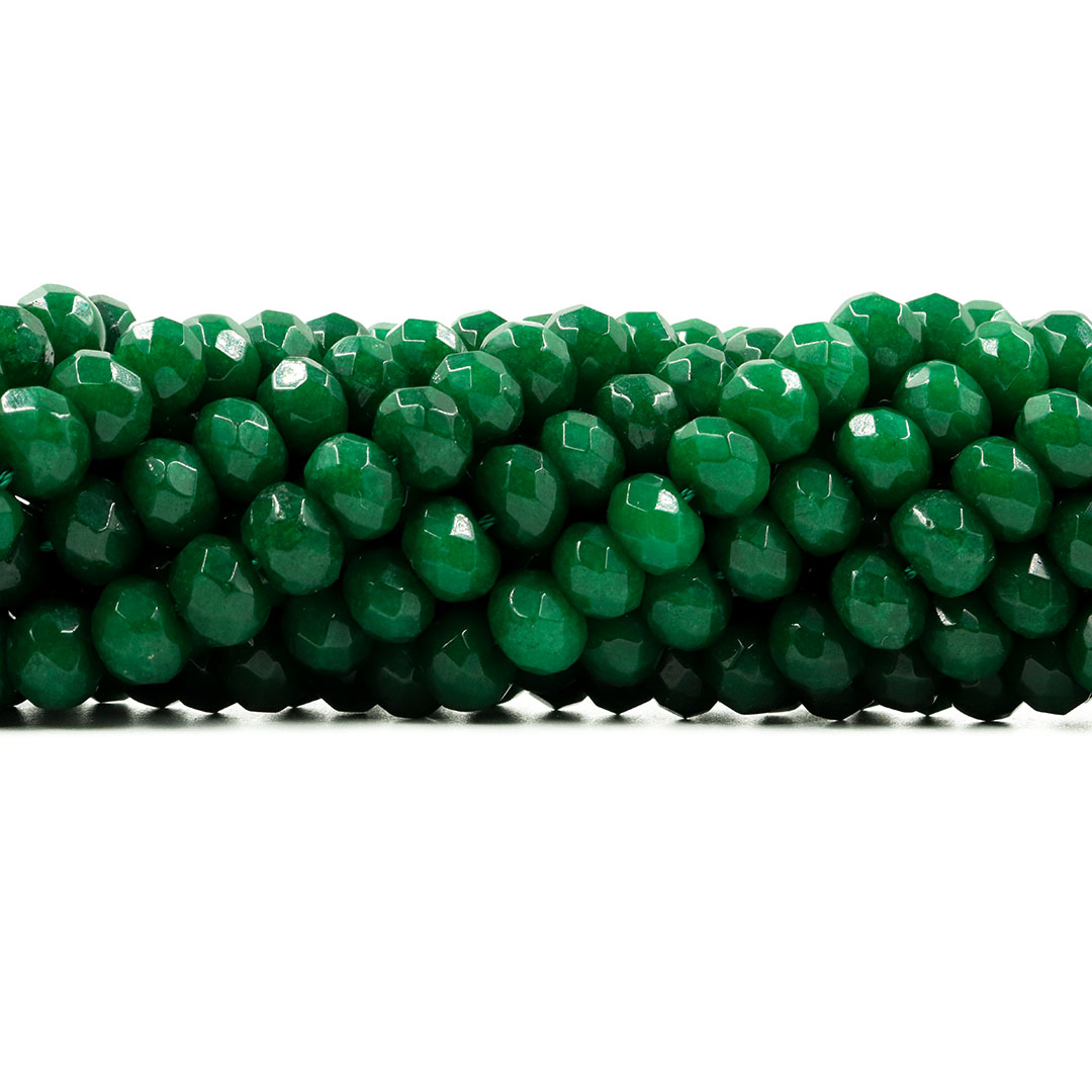 Jade Esmeralda Leitoso  Formato Briolet de 10mm Facetado - F081