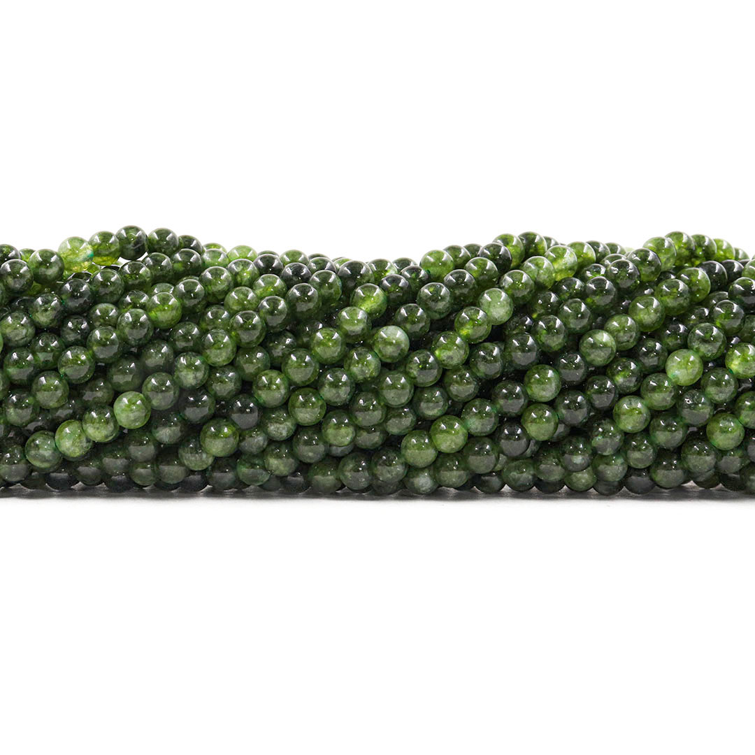 Jade Floresta Mesclado Fio com Esferas de 4mm - F618