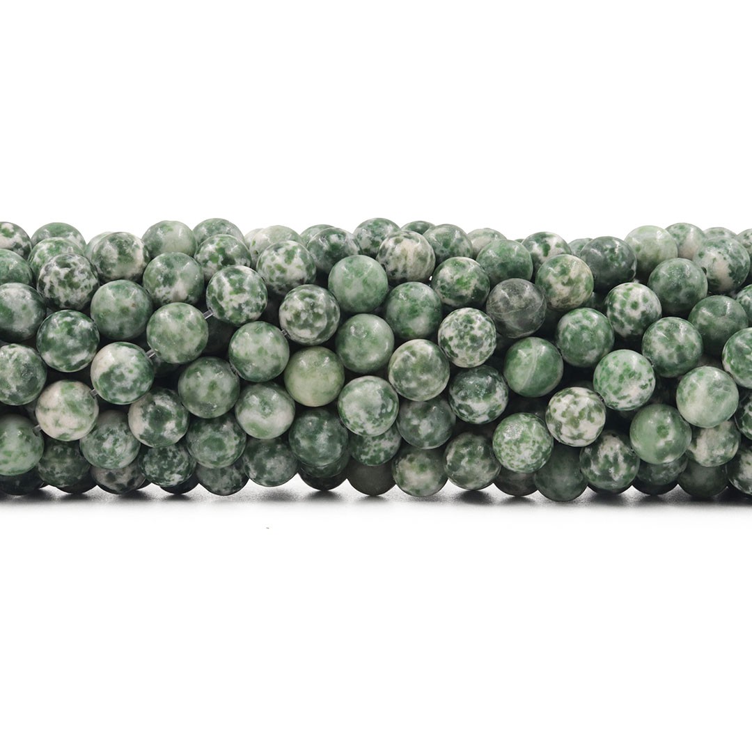 Jaspe Verde Mesclado Fio com Esferas de 8mm - F177  - ArtStones