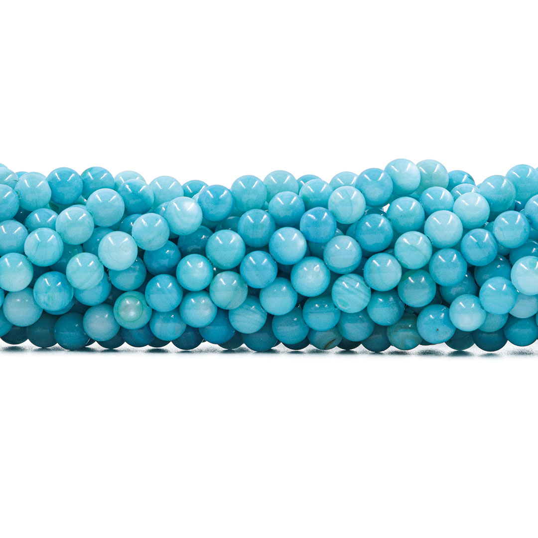 Madrepérola Azul Fio com Esferas de 6mm - PM215  - ArtStones