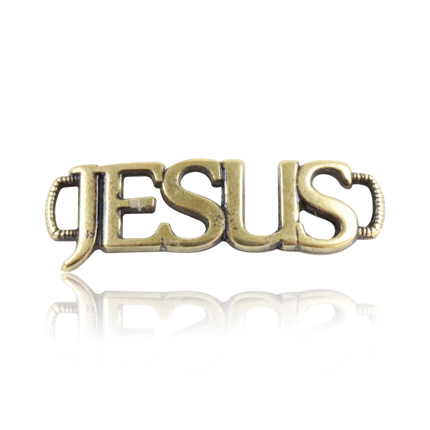 Passante Jesus 34x11mm Metal Ouro Velho - 05 Peças - ACM_371 - ArtStones
