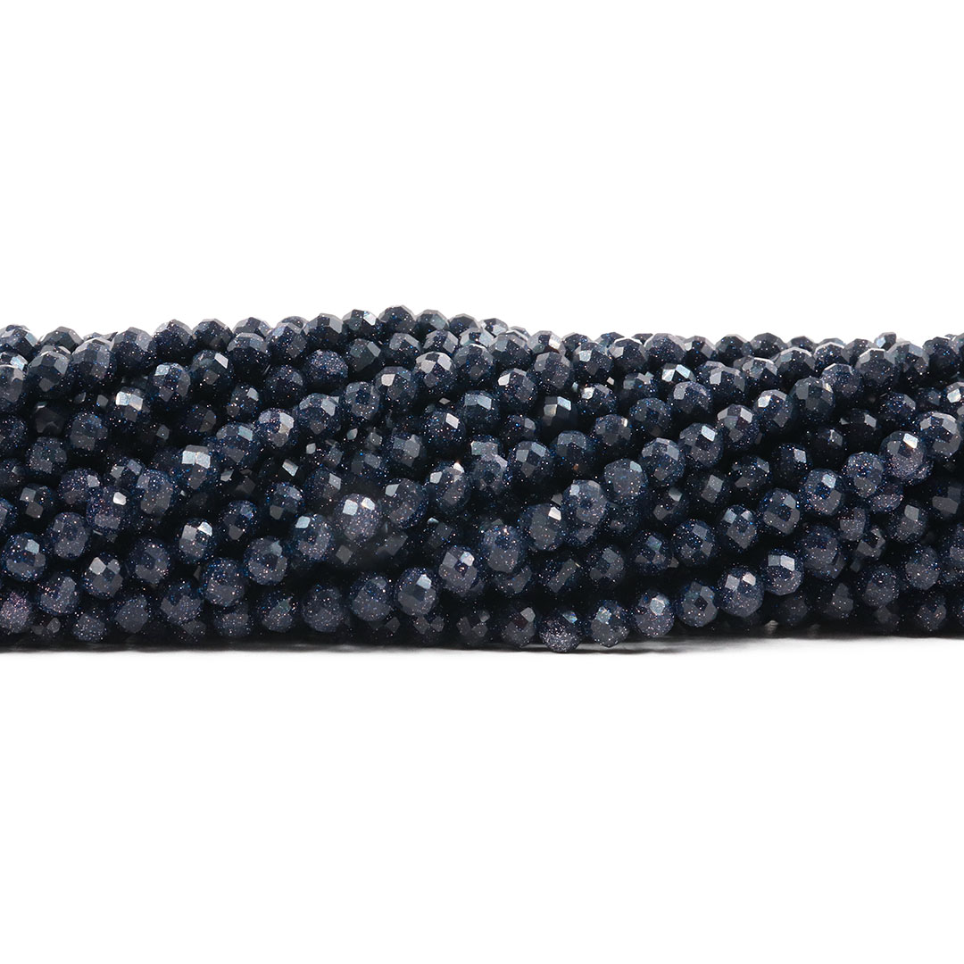 Pedra Estrela Fio com Esferas Facetadas de 4mm - F514