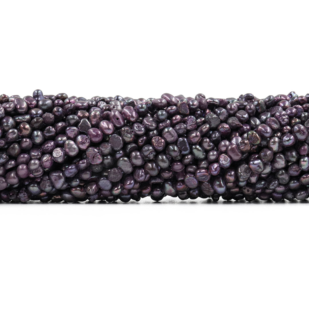 Pérola de Água Doce Purple Frutacor Pão 4/5mm - PM243  - ArtStones