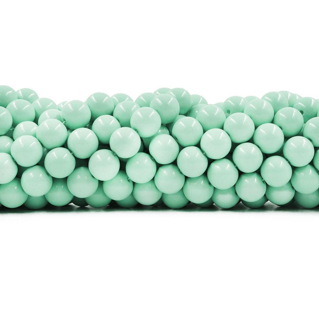 Pérola de Vidro Candy Colors Verde Bebê 10mm - 40 pérolas - PM099 - ArtStones