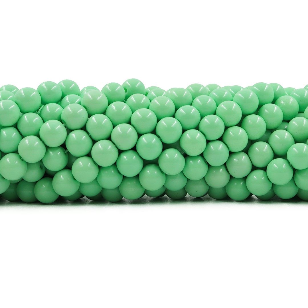 Pérola de Vidro Candy Colors Verde Menta  10mm - 40 pérolas - PM090  - ArtStones