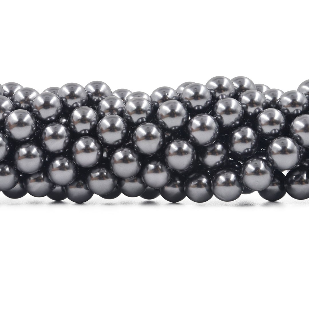Pérola Shell Grafite Fio com esferas de 10mm - PM174  - ArtStones